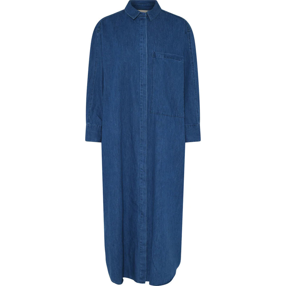 Lyon long dress - Clear blue denim