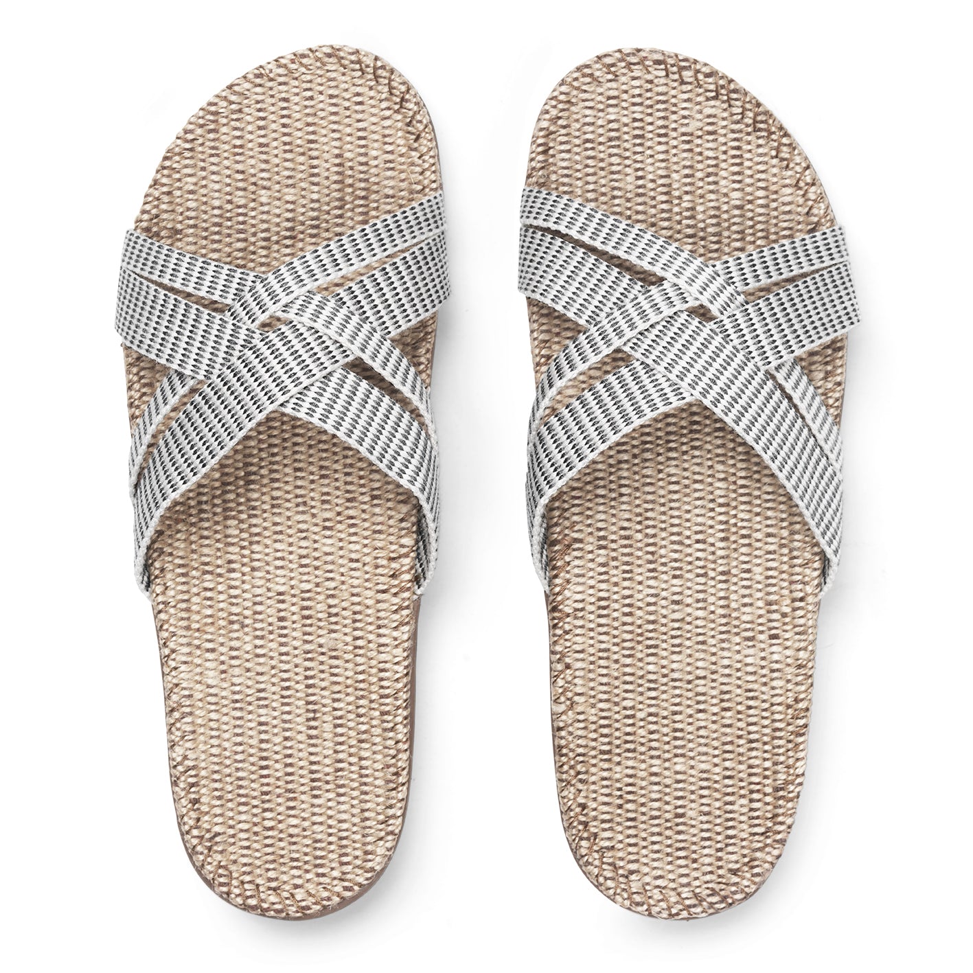 Shangies sandals - White stripes